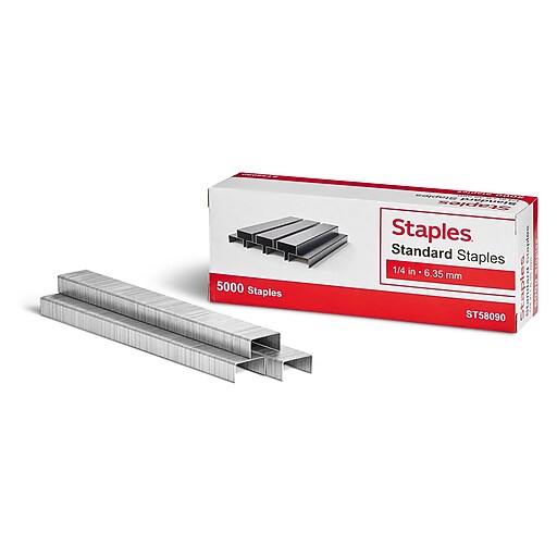 Staples Standard Staples, 1/4" Leg Length, 5000 /Box (TR58090) Staples