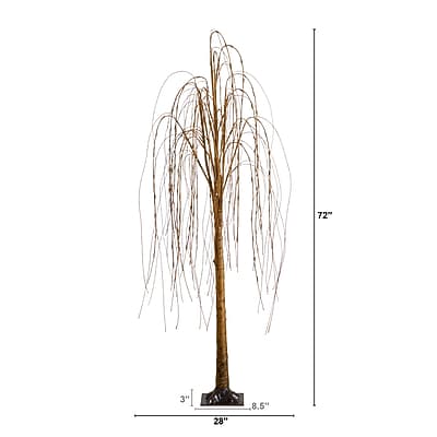 Nearly Natural 6' Pre-Lit Artificial Willow Tree