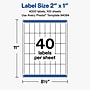 Avery Rectangle Laser/Inkjet Multipurpose Labels, Clear, 40 Labels/Sheet, 100 Sheets/Pack (19479311198)~#|#~B8708D35-DA9B-41FA-893801226D983568_sc7