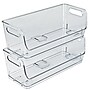 Azar Small Stackable Plastic Narrow Pantry Storage Bin, 4.37" x 12.87"x 4.5", Clear, 4/Pack (556754-4PK)~#|#~B87CB1D7-CA16-4EEB-A2550DD7D28AE142_sc7
