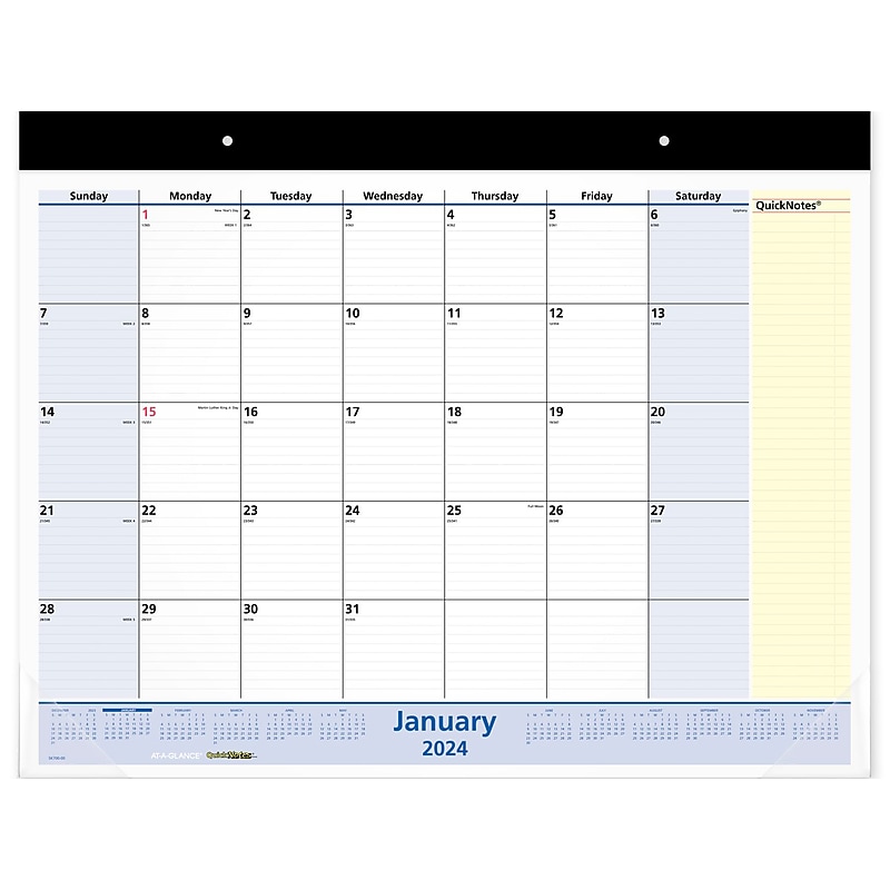 2024 AT-A-GLANCE QuickNotes 22" x 17" Monthly Desk Pad Calendar (SK700-00-24) image 1