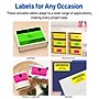 Avery Sure Feed Laser/Inkjet Removable ID Labels, 3-1/3" x 4", Assorted Neon, 72 Labels/Pack (6482)~#|#~B886F723-8336-42AD-B4161B508FB3AD4D_sc7