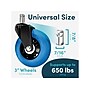 Lifelong Wheels Chair Caster, Blue/Black, 5/Set (B0B8LCV3MH)~#|#~B88C5E85-320F-4B3B-B076916C7842EB7C_sc7