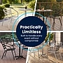 Flash Furniture Lila 23.5" Square  Metal Table Set with 2 Slat Back Chairs, Aluminum (TLH24SQ017BCHR2)~#|#~B891FECF-C51F-4E3F-92BD0F671C308CD8_sc7