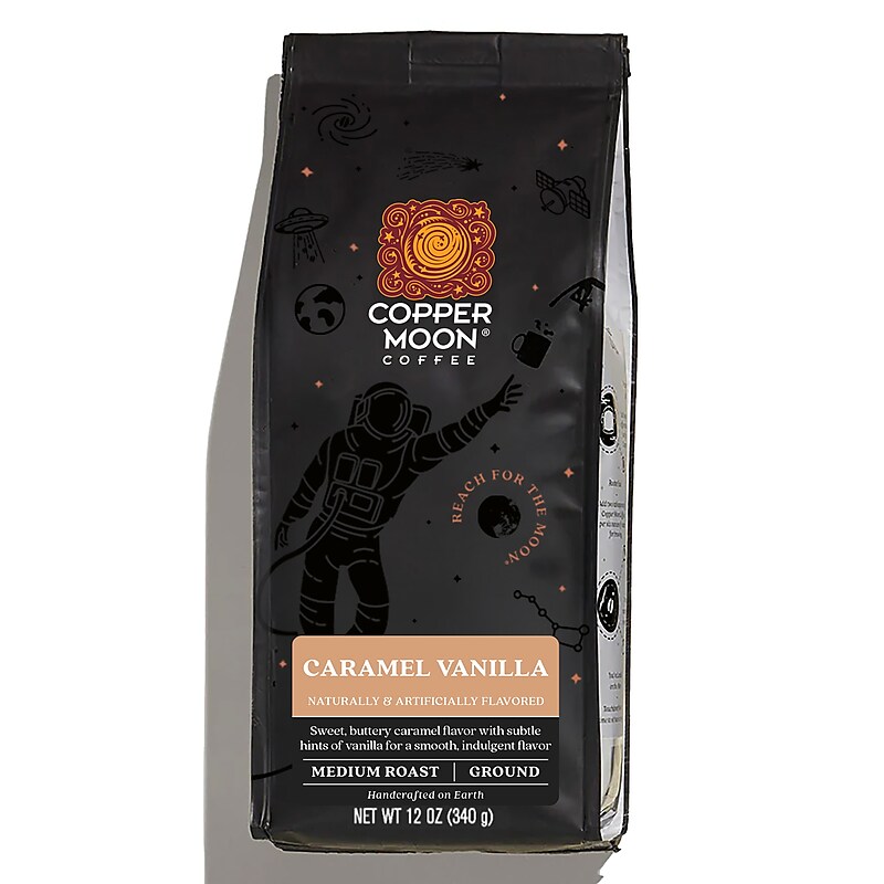 Copper Moon Caramel Vanilla Ground Coffee, Medium Roast, 12 oz. (205339) image 1