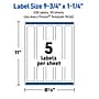 Avery Rectangle Laser Multipurpose Labels, 9.75" x 1.25", White, 250/Box (19479399382)~#|#~B89D9EEF-F79A-4041-A17139F77E3002B7_sc7