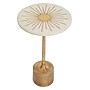 Storied Home Luxe Aluminum and Marble Martini Table, Gold (DF2492)~#|#~B89DDFCF-8920-42D3-88BA1A2A13C5FCD8_sc7