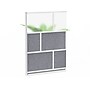 Luxor Modular Room Divider Add-On Wall, 70"H x 53"W, Gray/Frosted PET/Acrylic (MW-5370-XFCG)~#|#~B8A07467-8A33-4D81-935CF2DE0C5F654B_sc7