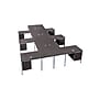 Boss Office Products Simple System 66"W L-Shaped Desk with Pedestal, Driftwood, 6/Set (SGSD023-102)~#|#~B8A3B029-1676-451C-A8C83CF8B924C4A8_sc7