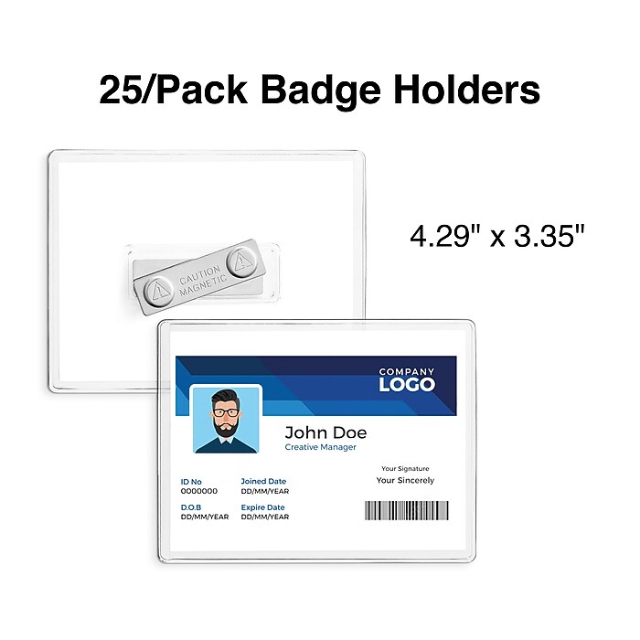ネームタグ vita#104 Staples Magnetic Badge Holders, 3