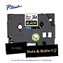 Brother P-touch Laminated Label Tape, ~1" x 26.2', Gold on Black (TZe354)~#|#~B8A5EB57-357D-46F4-A7CD57DF9741C252_sc7