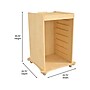 Flash Furniture Bright Beginnings Mobile Storage Cart, 36.25"H x 26.75"W x 26.75"D, Brown (MK-ME06639-GG)~#|#~B8A66A20-AB00-4123-93D460FA344D684B_sc7