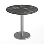 Flash Furniture TopGuard 31.25" Round Wood Dining Table with Round Base, Black Faux Marble/Silver Base (STRD31BMATR18S)~#|#~B8ACD56D-F7A0-49AF-9BE113F24FC80302_sc7