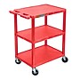 Luxor ENDURA 3-Shelf Utility Cart, Red (HE34-RD)~#|#~B8ADB2C2-C738-485B-9BB48355E98DA5BD_sc7