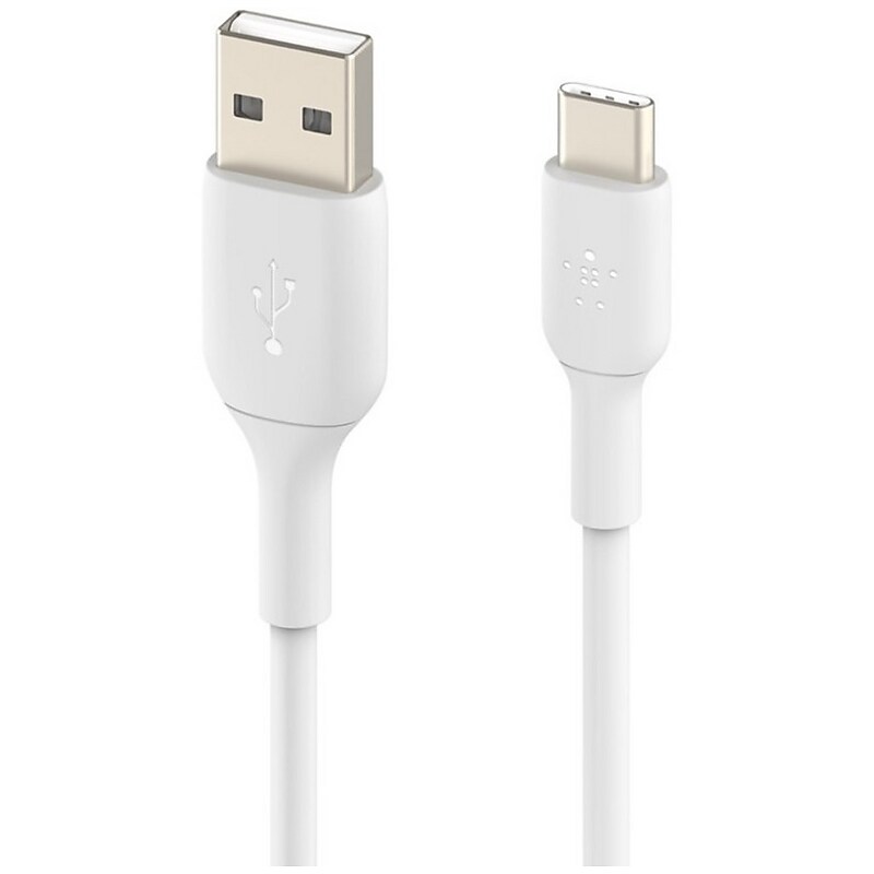 Belkin BoostCharge 3.28 ft. USB-C to USB-A Cable, White (CAB001BT1MWH) image 1