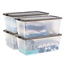 Iris 91 Quart Storage Container with Lid, Plastic, Gray, 4/Pack (500253)~#|#~B8B05654-8E5C-412E-89FBF0AF14D79B7A_sc7