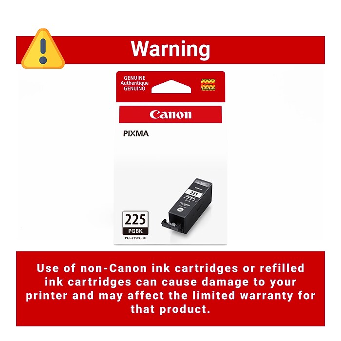 Canon 225 Black Standard Yield Ink Cartridge (4530B001) | Staples