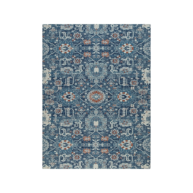 Anji Mountain Rug'd Alta Carpet & Hard Floor Chair Mat, 36" x 48", Blue/Ivory Polyester (AMB9033) image 1