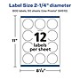 Avery Laser/Inkjet Circle Multipurpose Labels, 2-1/4" Dia., Clear, 600/Box (94510)~#|#~B8BE0F9A-F65F-4A25-A3955E5847124427_sc7