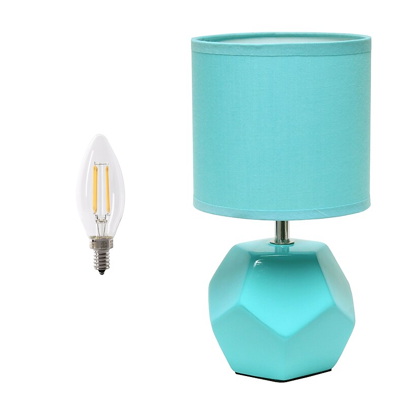 Simple Designs 10.24" LED Table Lamp, Blue (LT2065-BLU-LB) image 1