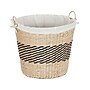 Household Essentials Black Band Cattail/Paper Rope Storage Basket, Natural/Black (ML-6733)~#|#~B8C3EB92-7014-4C2F-8ABC12D27903A8C9_sc7