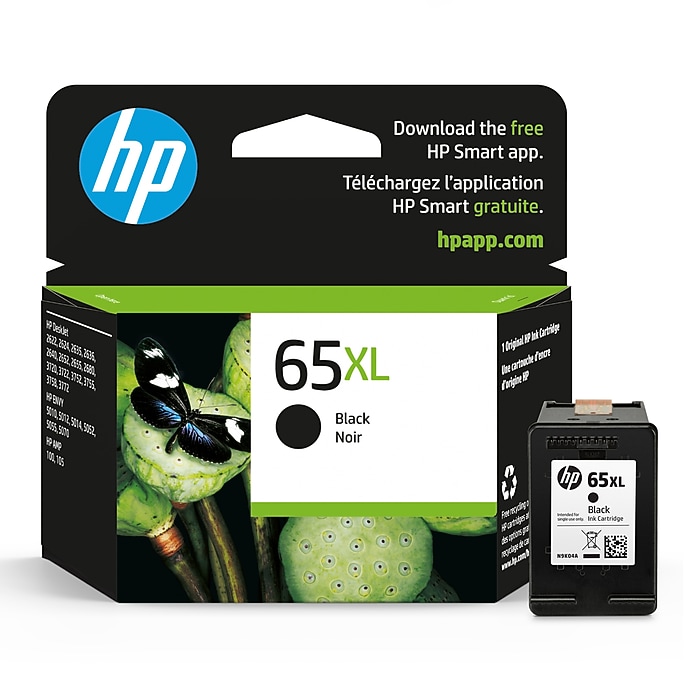 HP 65XL ブラックインクカートリッジ　5個セット HP 65XL Black High Yield Ink Cartridge, Prints up to 300 Pages