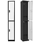 AdirOffice 72"H 2-Tier Black/White Storage Locker (ADI629-202-B-W-DL)~#|#~B8D2D80A-694A-4764-9C2C9056DEDA6349_sc7