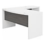 Bush Business Furniture Echo 60"W L Shaped Bow Front Desk, Pure White/Modern Gray (ECH025WHMG)~#|#~B8D5444F-C989-4146-9538994092038AE6_sc7