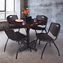 Regency 36" Laminate, Melamine and Steel Square Lunch Table with Stacker Chairs Black (TKB3636MH47BK)~#|#~B8D72742-33E3-4430-AC0EADCB4183A76D_sc7