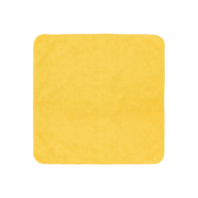 HYGEN r-40 Recycled Microfiber Cleaning Cloths, 12" x 12", Yellow, 24/Pack (1820580) image 1