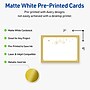 Avery Gold-Metallic Ornaments General Use Blank Cards, White, 20/Pack (S00-FH5)~#|#~B8DB446A-E792-4476-B0B58258037C549D_sc7