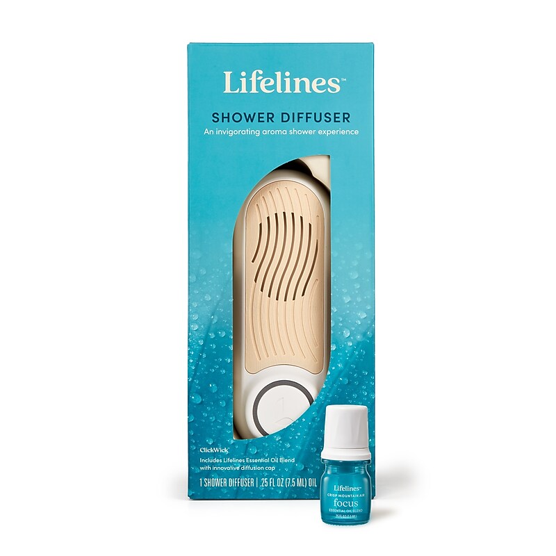 Lifelines Evaporative Aromatherapy Essential Oil Shower Diffuser (11-1501) image 1