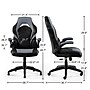 Staples Emerge Vortex Bonded Leather Ergonomic Gaming Chair, Black and Gray (52503)~#|#~B8DCF854-7C7F-4439-9EA89B85A7940C0D_sc7