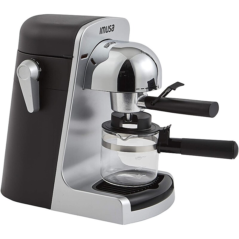 Imusa 4-Cups Steam Espresso Machine, Silver (GAU18215) image 1
