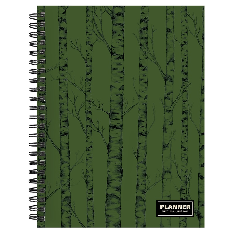2026-2027 TF Publishing Green Forest 6.5" x 8" Academic Weekly & Monthly Planner, Paperboard Cover (AY27-9210) image 1