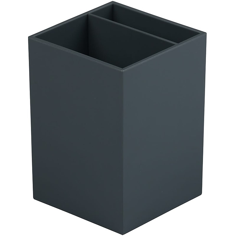JAM PAPER Plastic Pen Holder, Grey (341gys) image 1