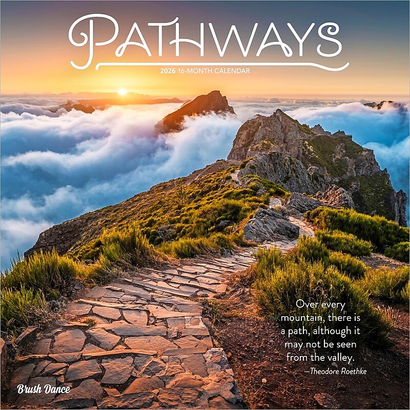 2026 Brush Dance Pathways 12" x 12" Monthly Wall Calendar (9798330706556) image 1