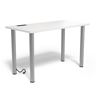 Whalen Asherton 60 W L Shaped Computer Desk Fawn Aged Oak SPUS ASHD Staples