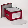Household Essentials Holiday Dinner Plate Chest with Felt Protectors, Red/Green (HH536RED)~#|#~B8F3AFEC-B7E4-4150-AD17B7317C9EE92C_sc7