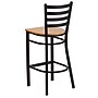 Flash Furniture HERCULES Series Traditional Metal Ladder Back Restaurant Barstool, Black/Natural Wood (XUDG697BBARNTW)~#|#~B8F84147-7D31-4822-B8344C4CC85DD7ED_sc7