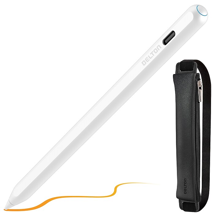 Delton AP7 Stylus Pen for iPad, Wireless Magnetic Charging, White