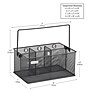 Mind Reader 4-Compartment Metal Organizer Holder Desk Organizer, Gray (MESHBASKET-GRY)~#|#~B9027F3C-3E43-4DD5-B146D1B0ACF84BEE_sc7