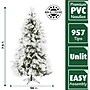 Fraser Hill Farm 7.5' Flocked Snowy Pine Artificial Christmas Tree (FFSN075-0SN)~#|#~B906D801-EFA9-4E28-ACCAEFE57757FDAC_sc7