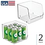 iDESIGN Small Stackable Plastic Storage Bin, Clear (29389M2)~#|#~B90B2AFB-86DA-43DF-9334A220F7266EF9_sc7
