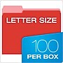 Pendaflex Recycled File Folder, 1/3-Cut Tab, Assorted, Letter Size, Red, 100/Box (4210 1/3 RED)~#|#~B90B8D32-FCDC-42EA-B3D219C18B428C6C_sc7