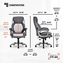 Sharper Image S-600 Active Lumbar Heated Ergonomic Bonded Leather Swivel Executive Massage Chair, Gray (60098-GRY)~#|#~B90E1C8F-05DD-47F3-8E88A0226DFFD23E_sc7