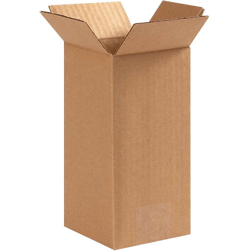 4" x 4" x 8" Shipping Boxes, 25/Pack (448) image 1
