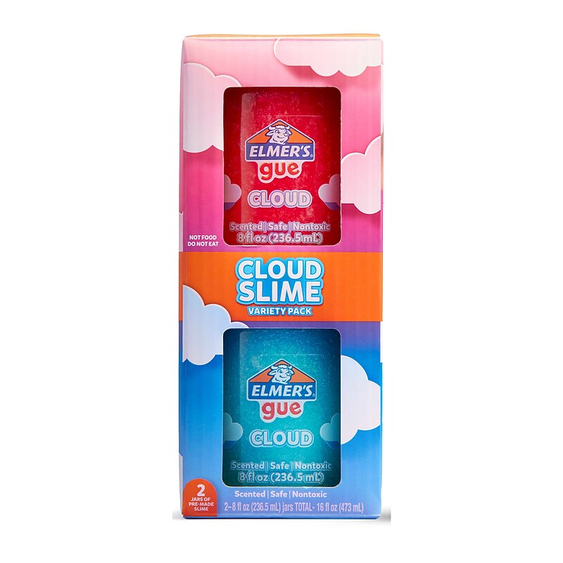 Elmer’s Cloud Slime Gue, 8 oz., Blue/Pink, 2/Pack (2223188) image 1