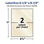 Avery Pearlized Ivory Rectangle Multipurpose Labels, 5.5" x 8.5", Ivory, 100/Box (94229)~#|#~B910B66F-DEC0-4152-9F80597D8F170850_sc7