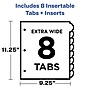 Avery Style Edge Insertable Plastic Dividers with Pocket, 8 Tabs, Multicolor (11293)~#|#~B9124A27-8F22-4C15-81885D7B0B572C72_sc7